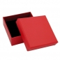 Mobile Preview: Schmuckschachtel Karton rot, 6x6, für Kette/Ohrring, ohne Dekoration