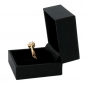 Mobile Preview: Schmuckschachtel Ring Leder-Imitat schwarz, ohne Dekoration