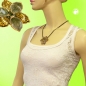Preview: Kette, Blume, oliv-gold, Email