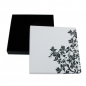 Mobile Preview: Schmuckschachtel schwarz-weiß, 16x16, für Schmucksets, ohne Dekoration