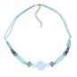 Preview: Halskette, hellblau-türkis-transparent, ohne Dekoration