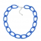 Mobile Preview: Halskette Weitpanzer Kettenglieder Kunststoff jeansblau-matt 45cm, ohne Dekoration