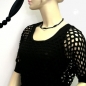 Preview: Halskette, Rillenolive schwarz-glanz, 42cm