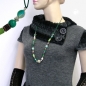Preview: Halskette, hellgrün-dunkelgrün-tricolor