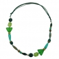 Mobile Preview: Halskette, mint-patina-dunkelgrün-bicolor, ohne Dekoration