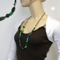 Mobile Preview: Halskette, mint-patina-dunkelgrün-bicolor