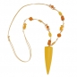 Mobile Preview: Halskette, Dreieck lang, gelb-marmoriert