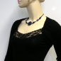 Mobile Preview: Halskette, Scheibe lapiz-blau-marmoriert