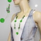 Mobile Preview: Halskette, Kroko-Perle grün-transparent