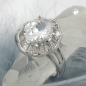 Preview: Ring, Blume mit weißen Zirkonias