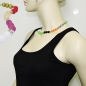 Preview: Halskette, Perlen multicolor, chrom, 42cm