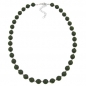 Mobile Preview: Halskette, 10er Perle, oliv-silber, matt, ohne Dekoration