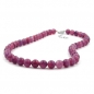 Preview: Halskette, Perlen 10mm flieder-violett, ohne Dekoration