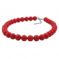 Mobile Preview: Halskette 12mm Kunststoffperlen rot glänzend 40cm, ohne Dekoration