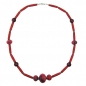 Preview: Halskette, rot-marmoriert, rot-metallic
