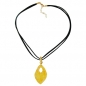 Preview: Halskette, Amulett gelb-marmoriert-matt