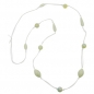 Mobile Preview: Halskette, mint-türkis-gelb, Kordel weiß, ohne Dekoration