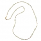 Preview: Halskette Kunststoffperlen beige-marmoriert cremefarben 110cm