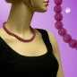 Preview: Halskette, Perlen 10mm flieder-seidig, 45cm