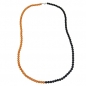 Preview: Kette, Perlenkette orange-schwarz, ohne Dekoration