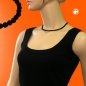 Preview: Halskette, Perle, 6mm, schwarz-glänzend
