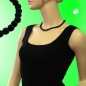 Preview: Halskette, Perle, 6mm, schwarz-glänzend