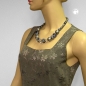 Mobile Preview: Halskette, Crashperle grau-kristall
