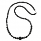 Preview: Kette, große Perlen, schwarz-glänzend, ohne Dekoration