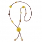 Preview: Halskette, Spiralperle gelb, Ankerkette, ohne Dekoration