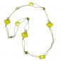 Preview: Halskette, zitronen-gelb, oliv-hell