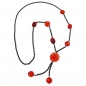 Mobile Preview: Halskette, Spirale-rot Ankerkette-schwarz, ohne Dekoration