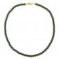 Preview: Halskette, 10er Perle, oliv matt, ohne Dekoration