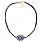 Mobile Preview: Halskette, Olive, elfenbein-blau, ohne Dekoration