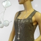 Mobile Preview: Halskette Y-Form Kunststoffperlen weiß Viereckperle Kordel weiß 90cm
