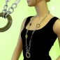 Preview: Halskette, Weitpanzer, Perlen grün