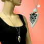 Mobile Preview: Halskette, Dreieck, elfenbein-schwarz