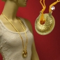 Mobile Preview: Halskette, Amulett-Hufeisen, gelb, altgoldfarben