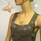 Mobile Preview: Halskette, Schmetterling zimt-weiß