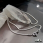 Mobile Preview: Halskette 1,7mm Flachpanzerkette 2x diamantiert Silber 925 50cm