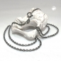 Mobile Preview: Halskette 2mm Ankerkette 8x diamantiert rhodiniert Silber 925 60cm