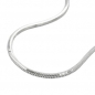 Mobile Preview: Halskette 1,3mm Schlangenkette fünfkantig diamantiert Silber 925 42cm
