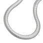 Preview: Kette 4mm flache Schlangenkette glänzend Silber 925 42cm, ohne Dekoration