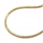 Preview: Halskette 2mm Schlangenkette rund diamantiert vergoldet AMD 60cm