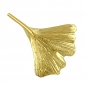 Preview: Brosche 30x24mm Ginkgoblatt glänzend 9Kt GOLD, ohne Dekoration