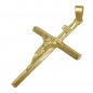 Preview: Anhänger 30x18mm Kreuz mit Jesus 9Kt GOLD, ohne Dekoration