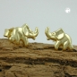 Preview: Stecker 7x10mm Elefant glänzend 9Kt GOLD