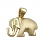 Mobile Preview: Anhänger 10x15mm Elefant matt-glänzend 9Kt GOLD, ohne Dekoration