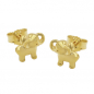 Preview: Ohrstecker Ohrringe 6x7mm kleiner Elefant glänzend 9Kt GOLD, ohne Dekoration