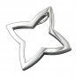 Preview: Anhänger 25mm Stern glänzend rhodiniert Silber 925, ohne Dekoration