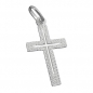 Preview: Anhänger 23x13mm Kreuz diamantiert Silber 925, ohne Dekoration